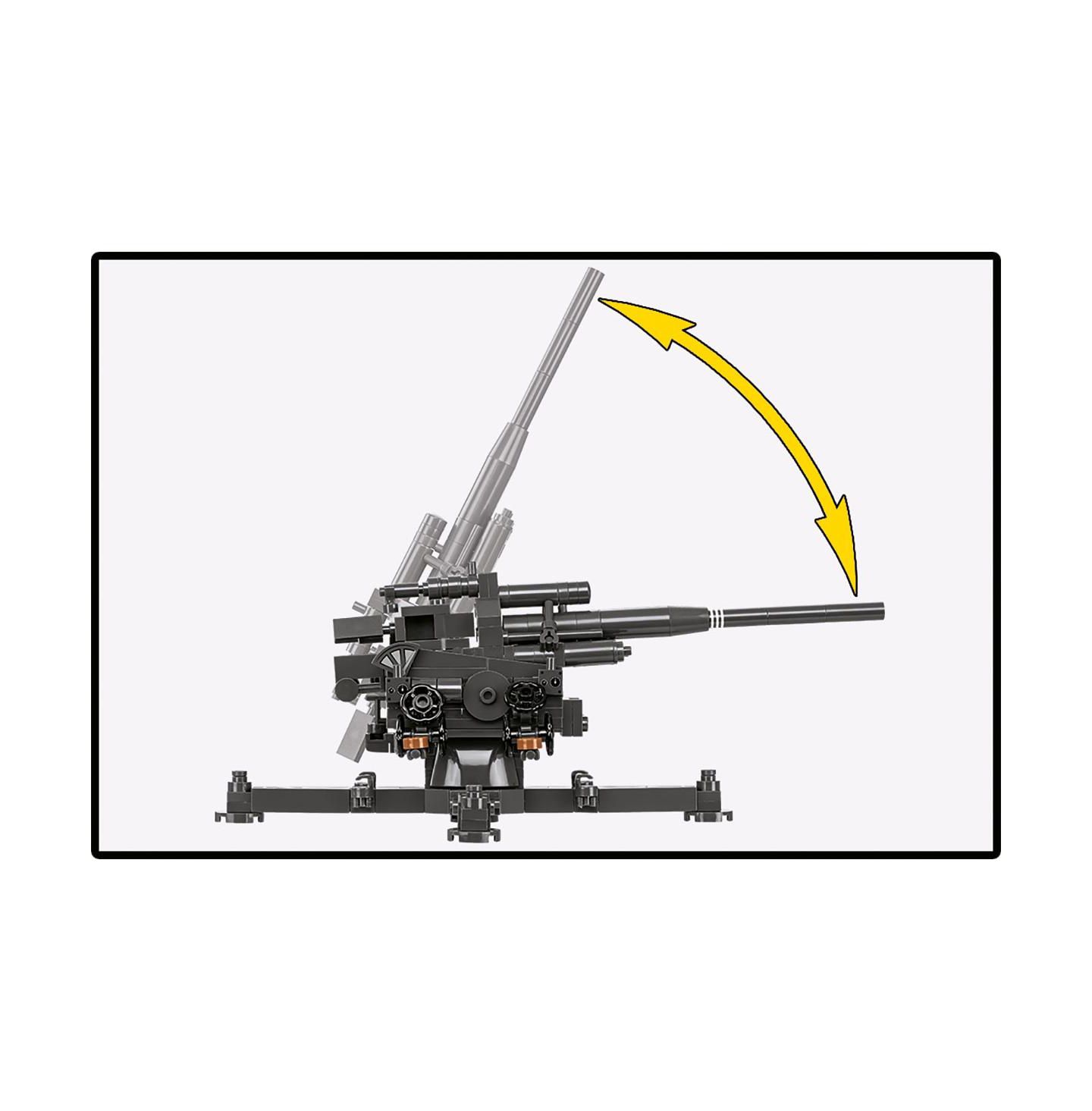Детский конструктор COBI Historical Collection Wwii 10.5 cm Flak 39 Anti-Aircraft Gun 339-Piece Building Set, Ages 9+ — фото 6