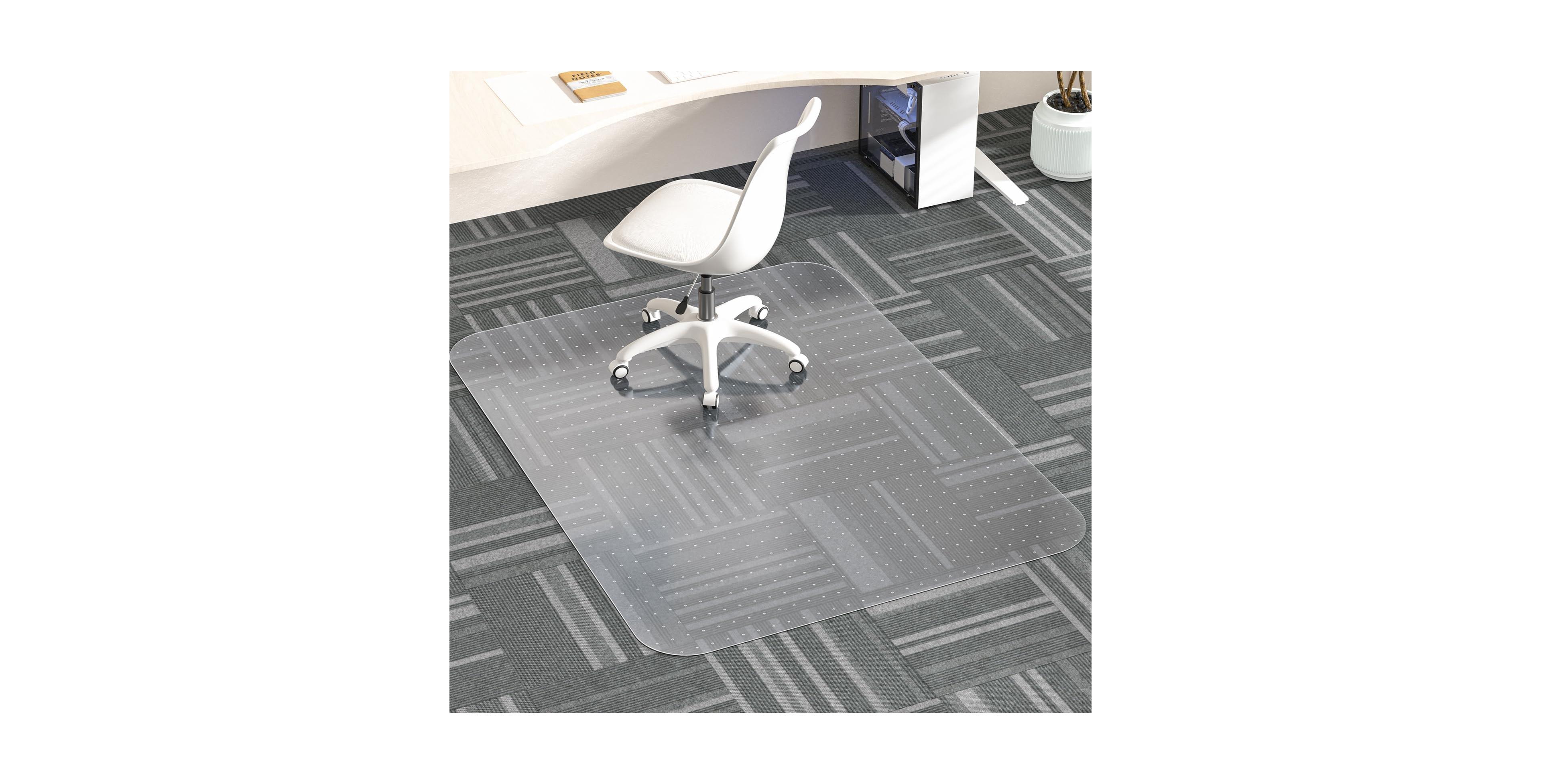 Danrong Office Chair Mat For Low Pile Carpets Easy Slide Non Slip Clear Desk Protector