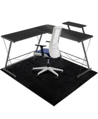 Large Flannel Floor Protector Mat For Home Office Smooth Glide Non Slip Easy Clean