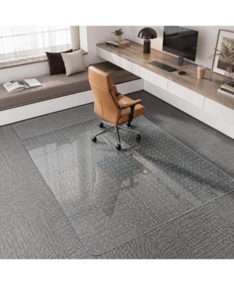 Heavy Duty PVC Office Chair Mat For Carpet Non Slip Smooth Glide Protector