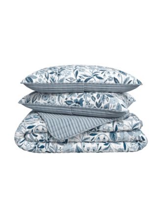 Coastal Floral Bloom Quilt Set with Shams