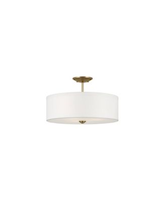 Shailene 18" Wide Brass Drum Ceiling Light