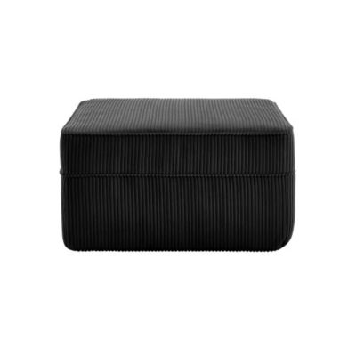 Corduroy Ottoman Modular Accent Ottoman with Plush Fabric and Comfortable Seating