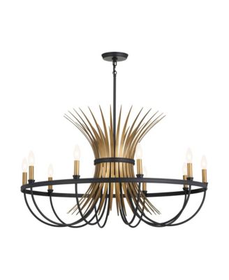 Baile 37" Wide Natural Brass 10-Light Chandelier