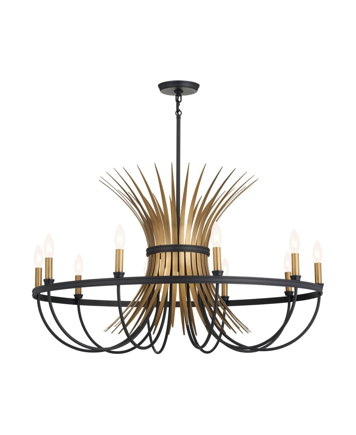 Kichler Baile 37" Wide Natural Brass 10-Light Chandelier
