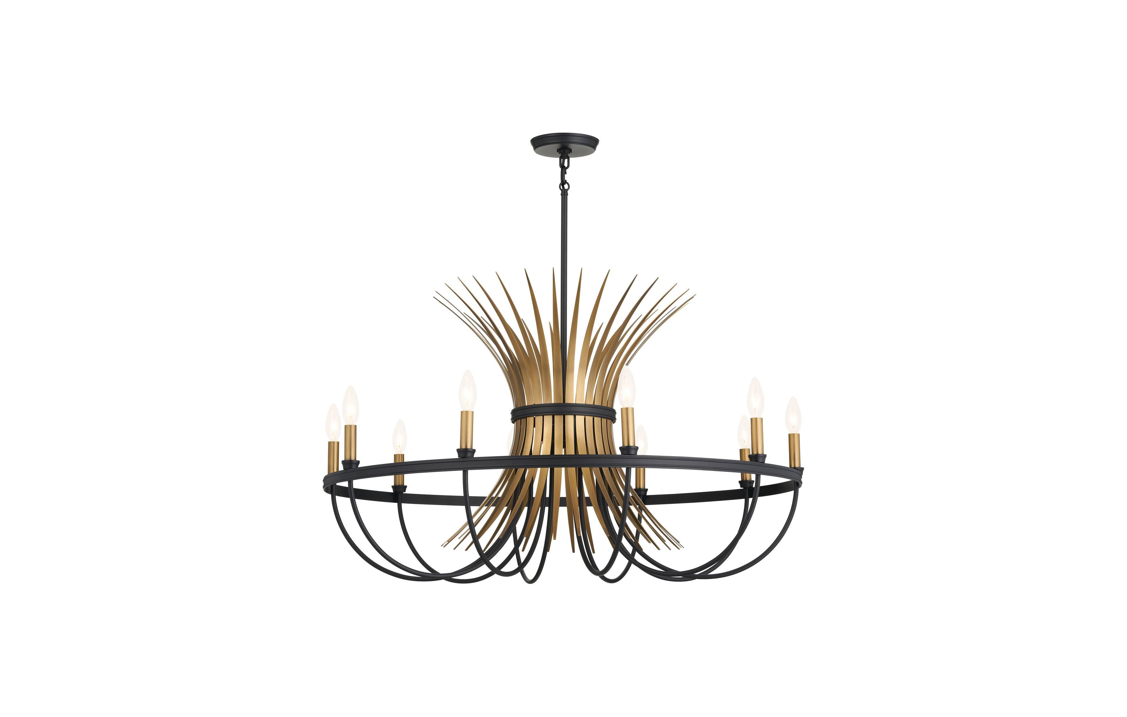 Kichler Baile 37" Wide Natural Brass 10-Light Chandelier