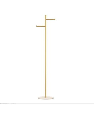 Freestanding Clothes Rack with Marble Base for Hats, Scarves and Jackets
