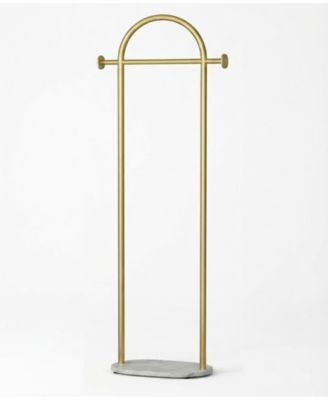 Freestanding Clothes Rack with Marble Base, Heavy-Duty Garment Hanger