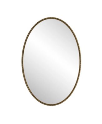  Oval Retro Iron Art Wall Mirror Vintage Antique Effect Wall Hanging Decorative Mirror for Living Room Home Decoration