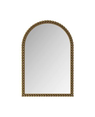 Arch Vintage Iron Art Vanity Mirror 2-in-1 Wall Hanging and Tabletop Decorative Mirror Multifunctional Retro Makeup Mirror for Home Decor