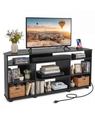 Corner TV Stand for TVs up to55 Inch,4-Tier Entertainment Center