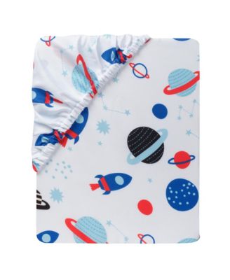 Little Lambs and Ivy Space Galaxy Microfiber Baby/Toddler Fitted Crib Sheet
