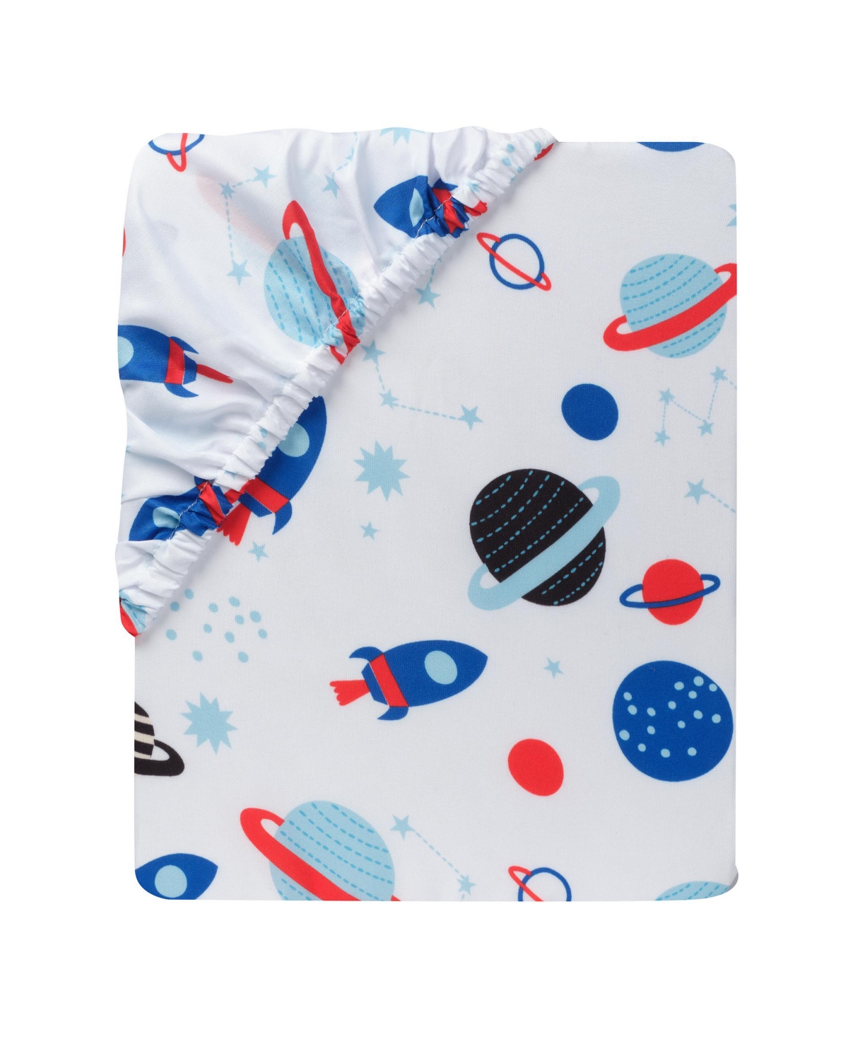 Lambs & Ivy Little Lambs and Ivy Space Galaxy Microfiber Baby/Toddler Fitted Crib Sheet