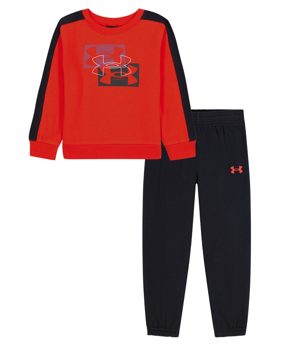Under Armour Toddler Boys' 2T-5T Ua Rival Long-Sleeve Fleece Hoodie and Joggers, 2-Piece Set