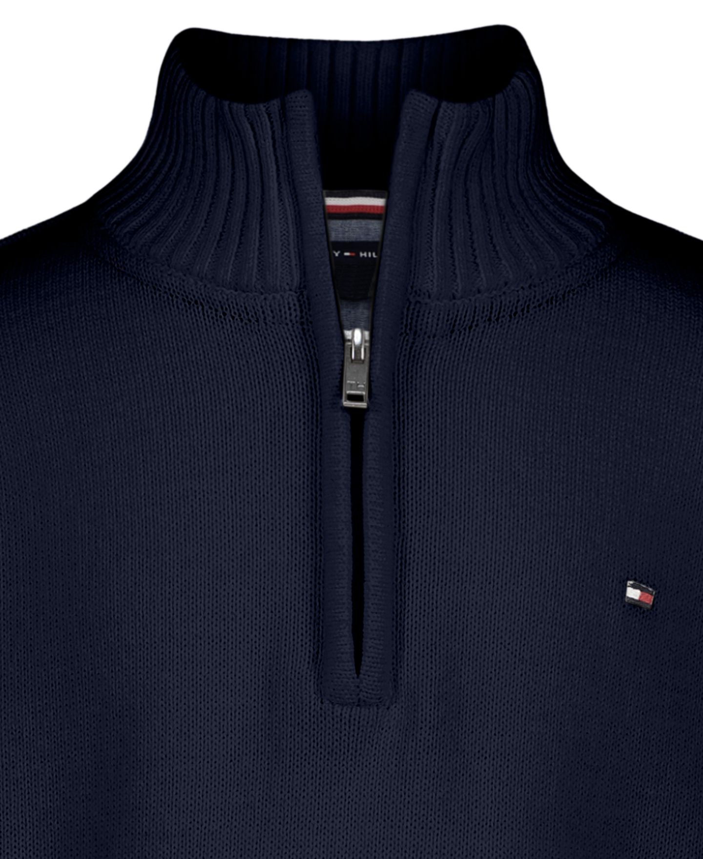 Свитер Tommy Hilfiger Zipneck Quarter-Zip Long Sleeve Classic Fit Sweater для мальчиков, цвет: Тёмно-синий — фото 6