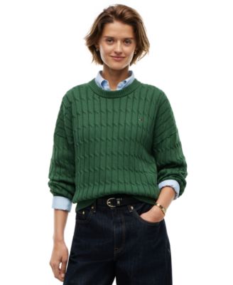 Women's Cable-Knit Crewneck Sweater