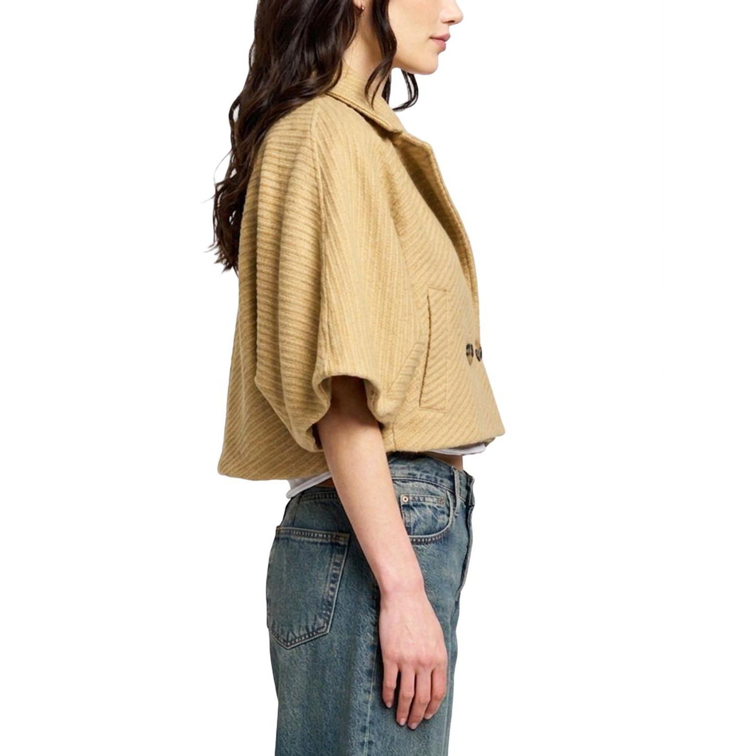 Women's Lyla Cropped Double-Breasted Short-Sleeve Jacket