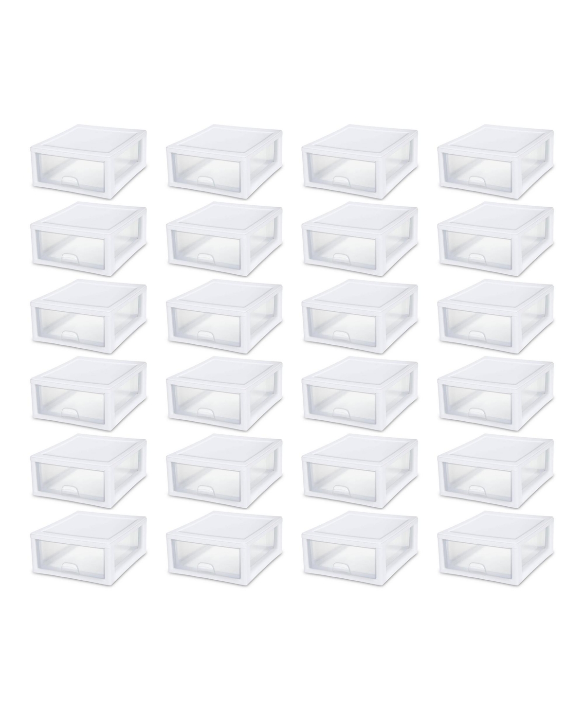 Sterilite 16 Quart Clear Plastic Stacking Storage Drawer Container Box