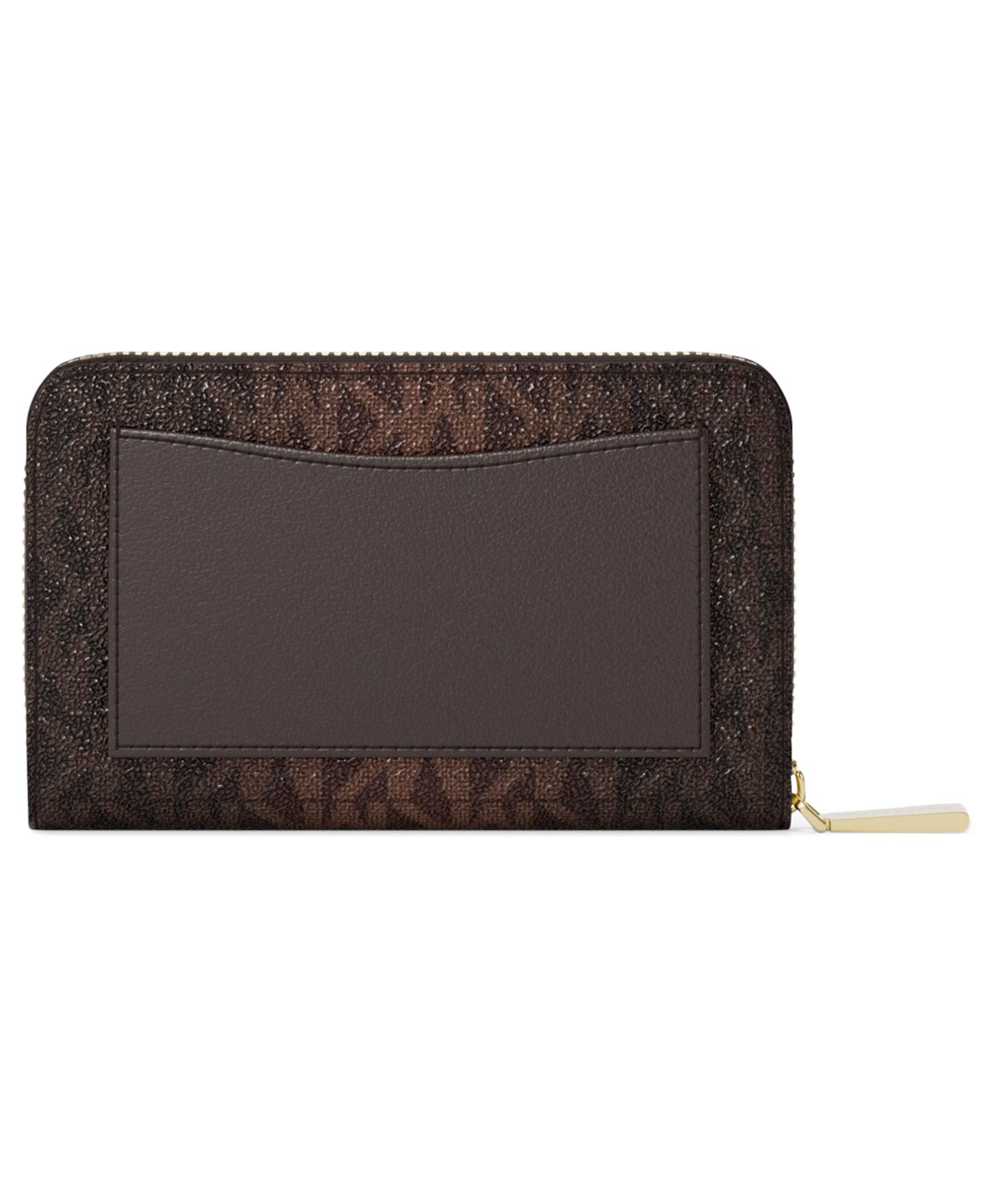 Женский кошелёк Michael Kors MICHAEL Jet Set Zip Around Card Case Wallet, цвет: Шоколадный — фото 2