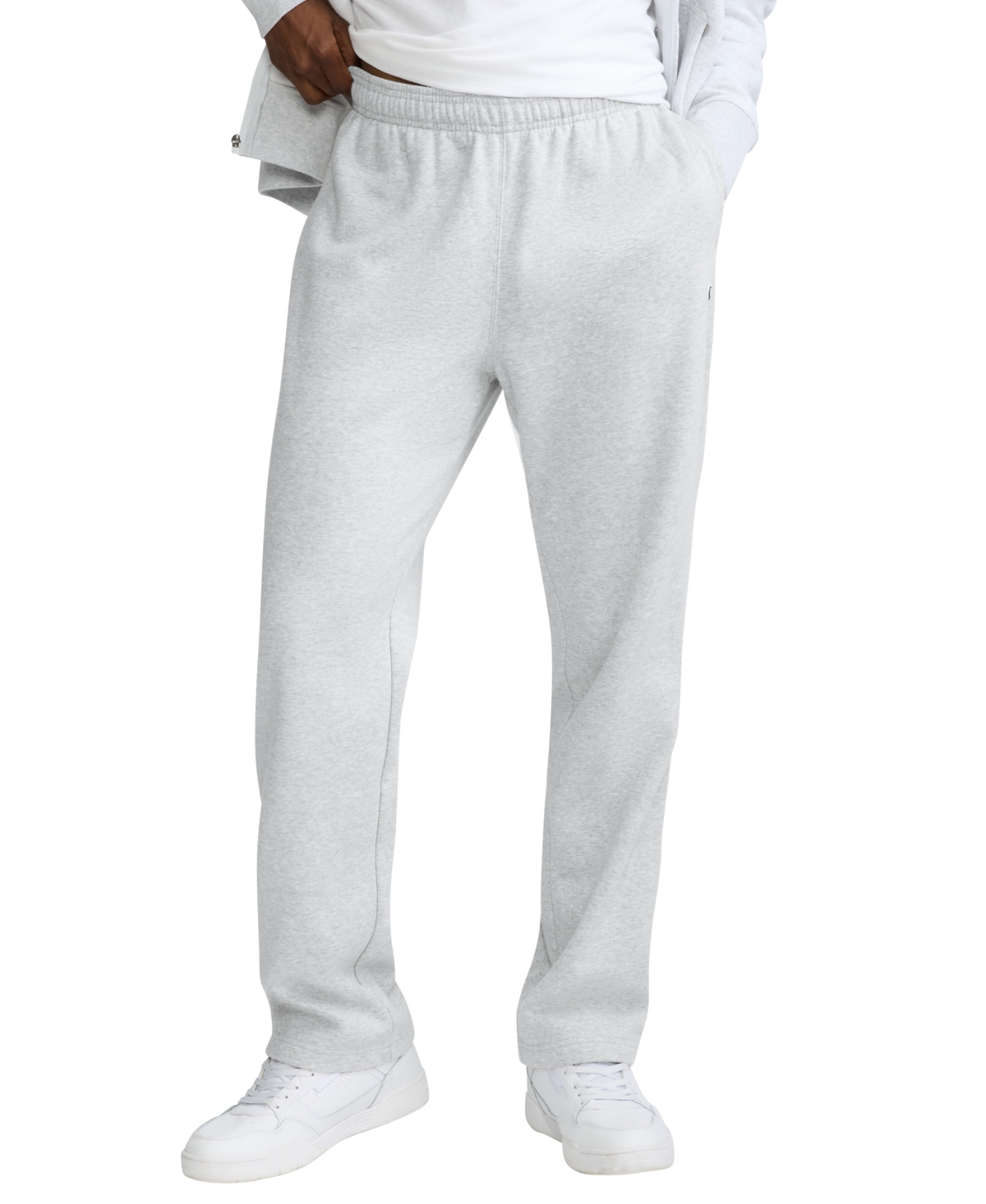 Champion Men's Midweight Regular-Fit Bottom Pants - Platinum Silver Heather
