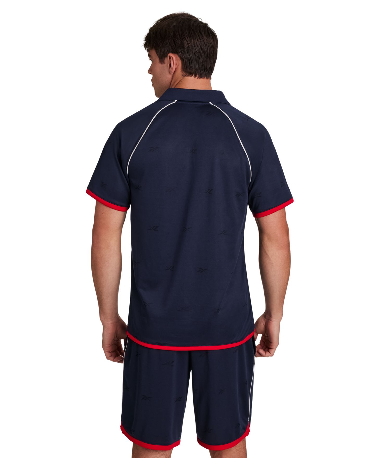 Мужское поло Reebok United Logo Relaxed-Fit Jersey Polo, цвет: Тёмно-синий — фото 6