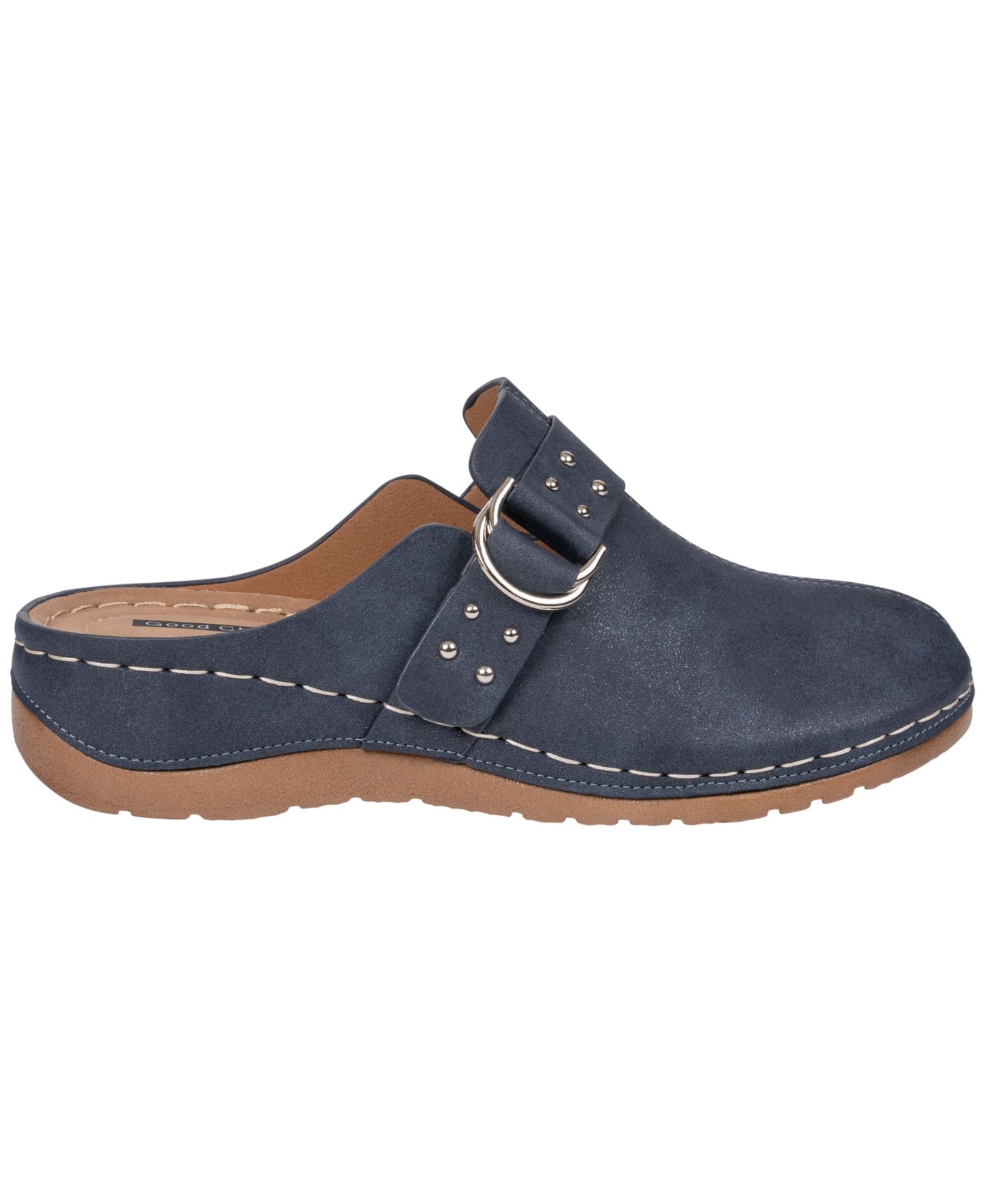 Женские сабо GC Shoes Bliss Round Toe Slip On Mules, цвет: Тёмно-синий — фото 2