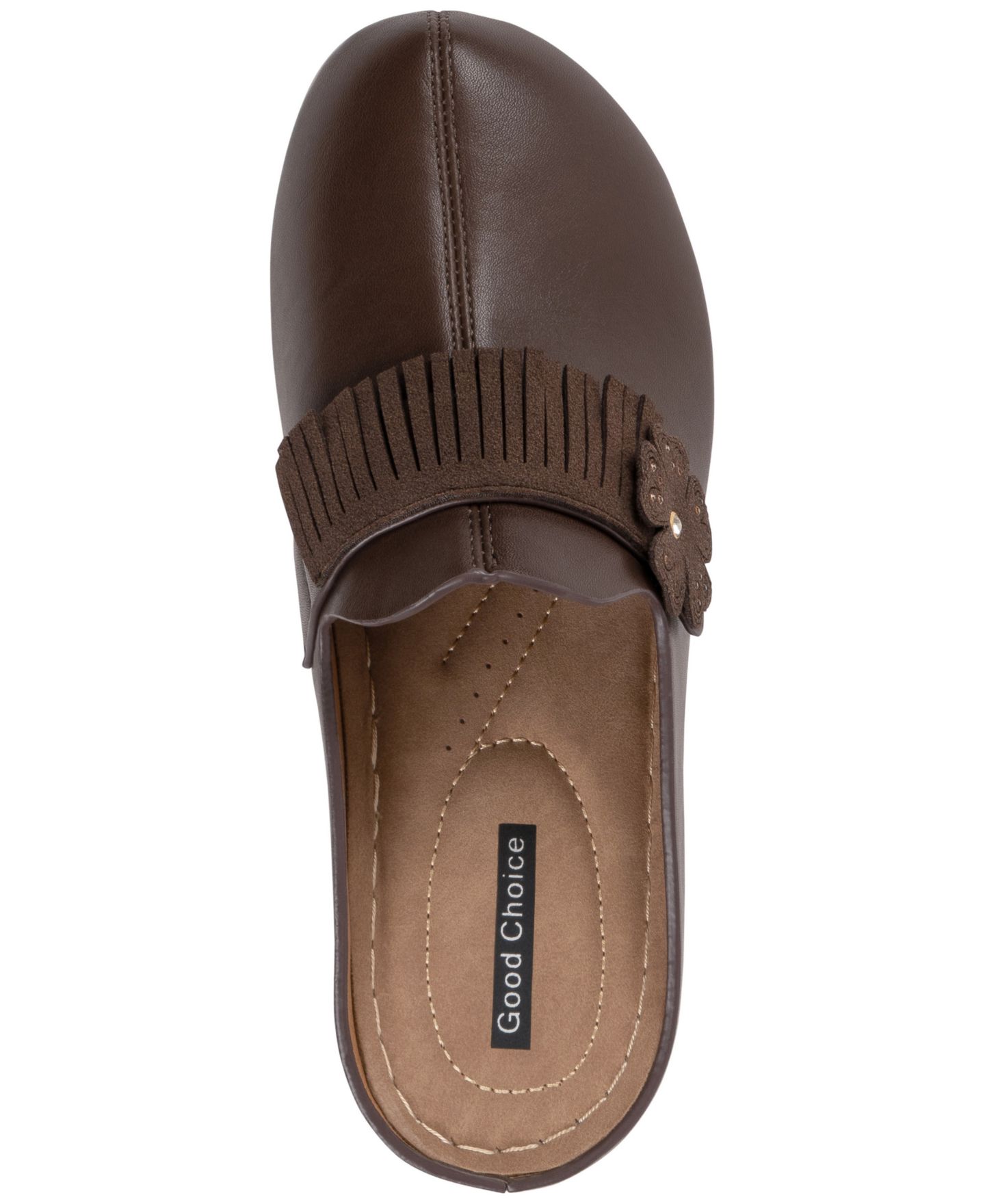 Женские сабо GC Shoes Cooper Fringe Slip On, цвет: Коричневый — фото 4
