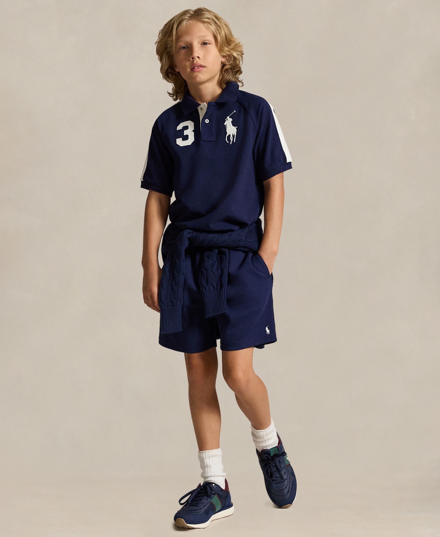 Boys' 8-20 Big Pony Cotton Mesh Polo Shirt