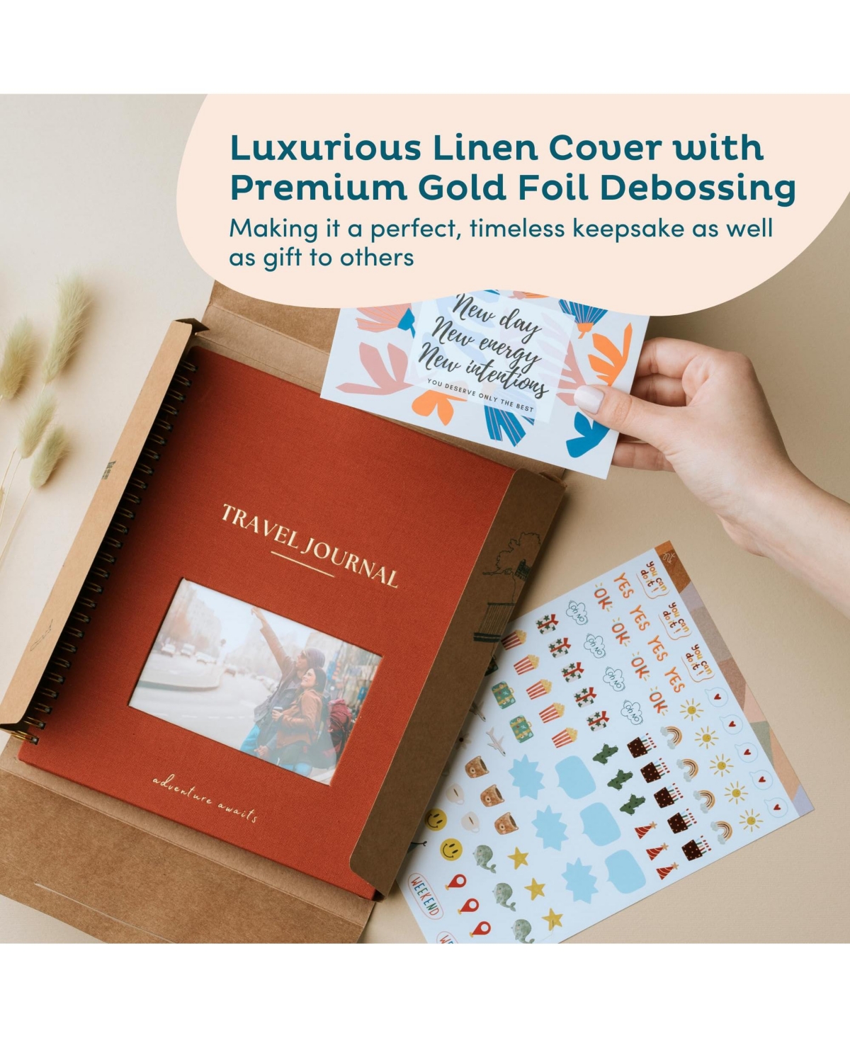 Danrong Personalized Ring Bound Travel Journal With Prompts For Memories