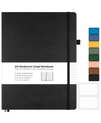 Leather Lined Journal Notebook Thick Paper Lay Flat Pockets Writing Journal