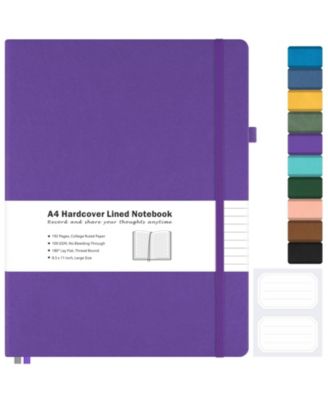 Leather Lined Journal Notebook Thick Paper Lay Flat Pockets Writing Journal