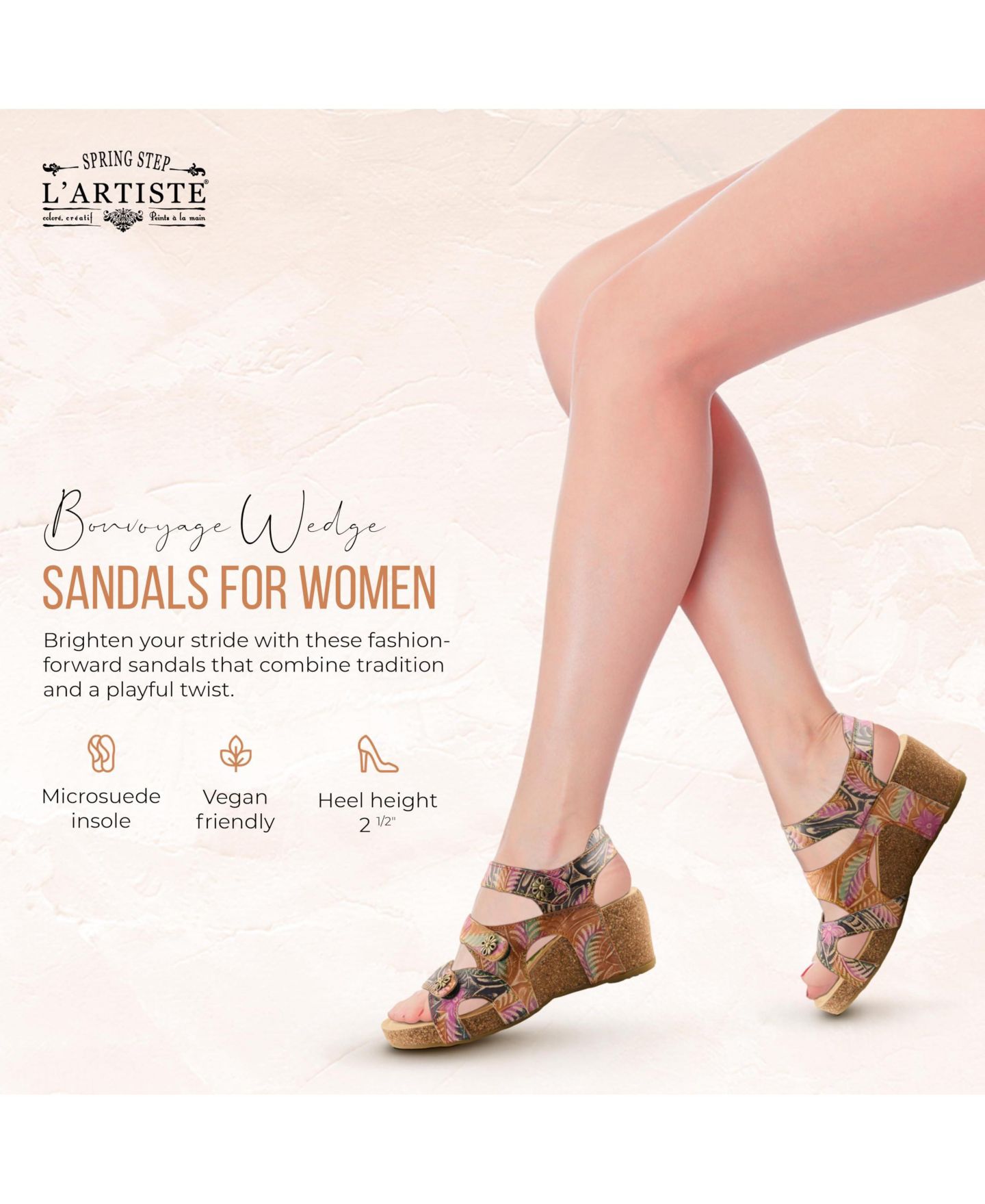 Женские сандалии L'Artiste Bonvoyage Wedge Sandal with Molded Footbed, цвет: Тёмно-синий разноцветный — фото 4