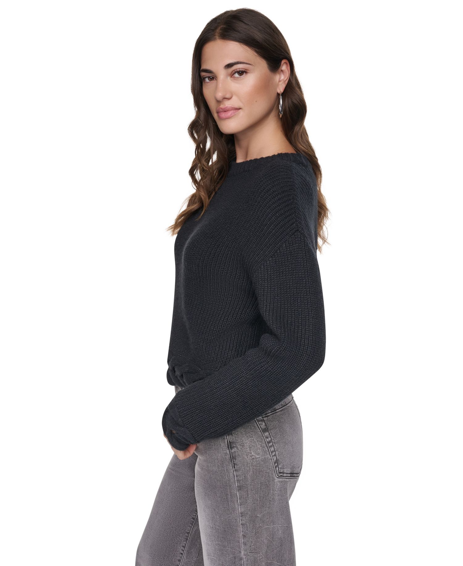 Women's Cable-Weave Crewneck Sweater