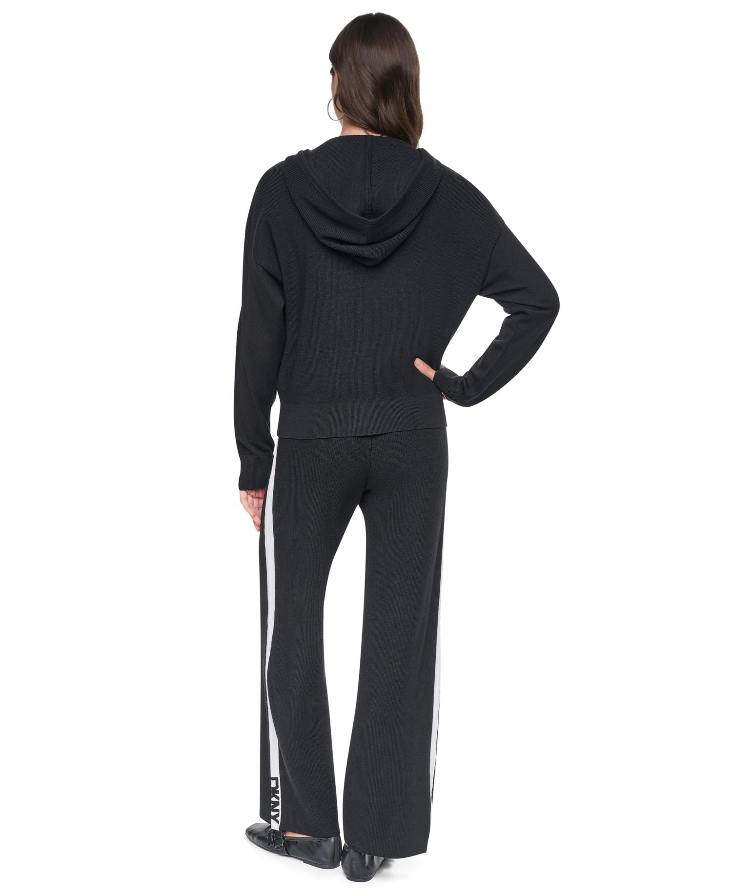 Women's Logo Stripe Full-Zip Hoodie Sweatshirt
