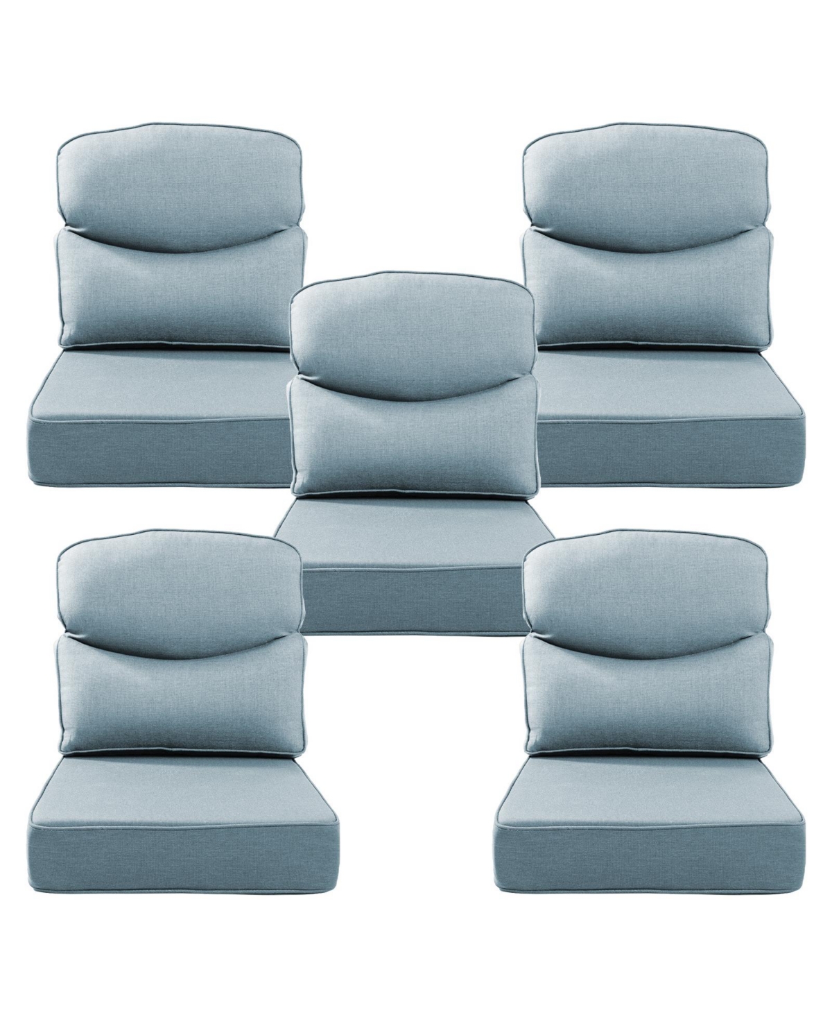 Bellefurn Luxury Smile 24x22x6 Outdoor Cushions