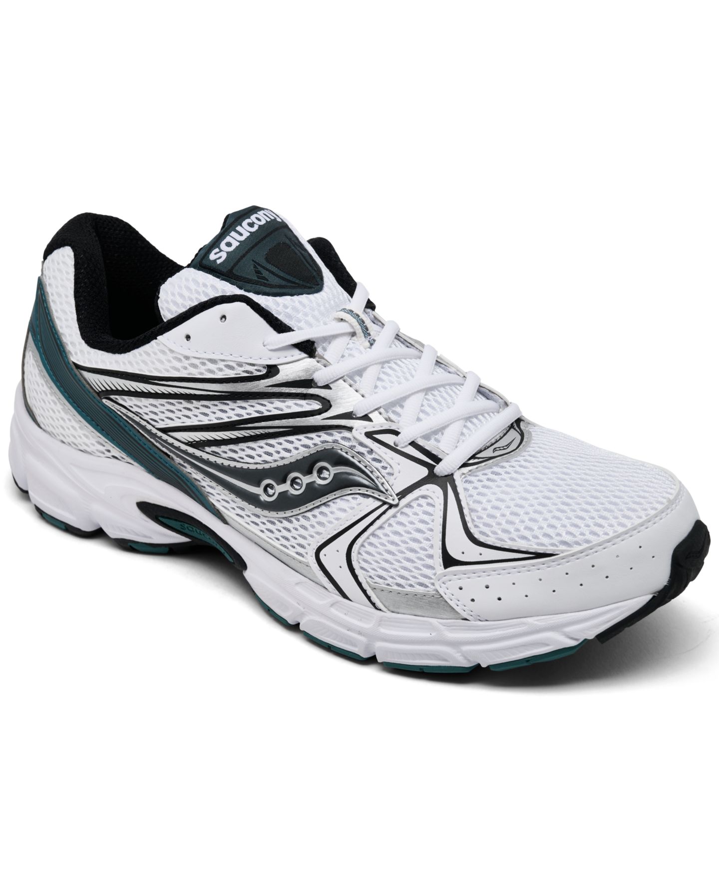 Мужские кроссовки Saucony Ride Millennium Retro Low-Top Mesh, цвет: Белый / Зелёный — фото 1