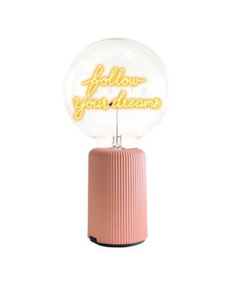 Bulb Follow Your Dreams Amber with Base Table Lamp Portable Pop Nomad