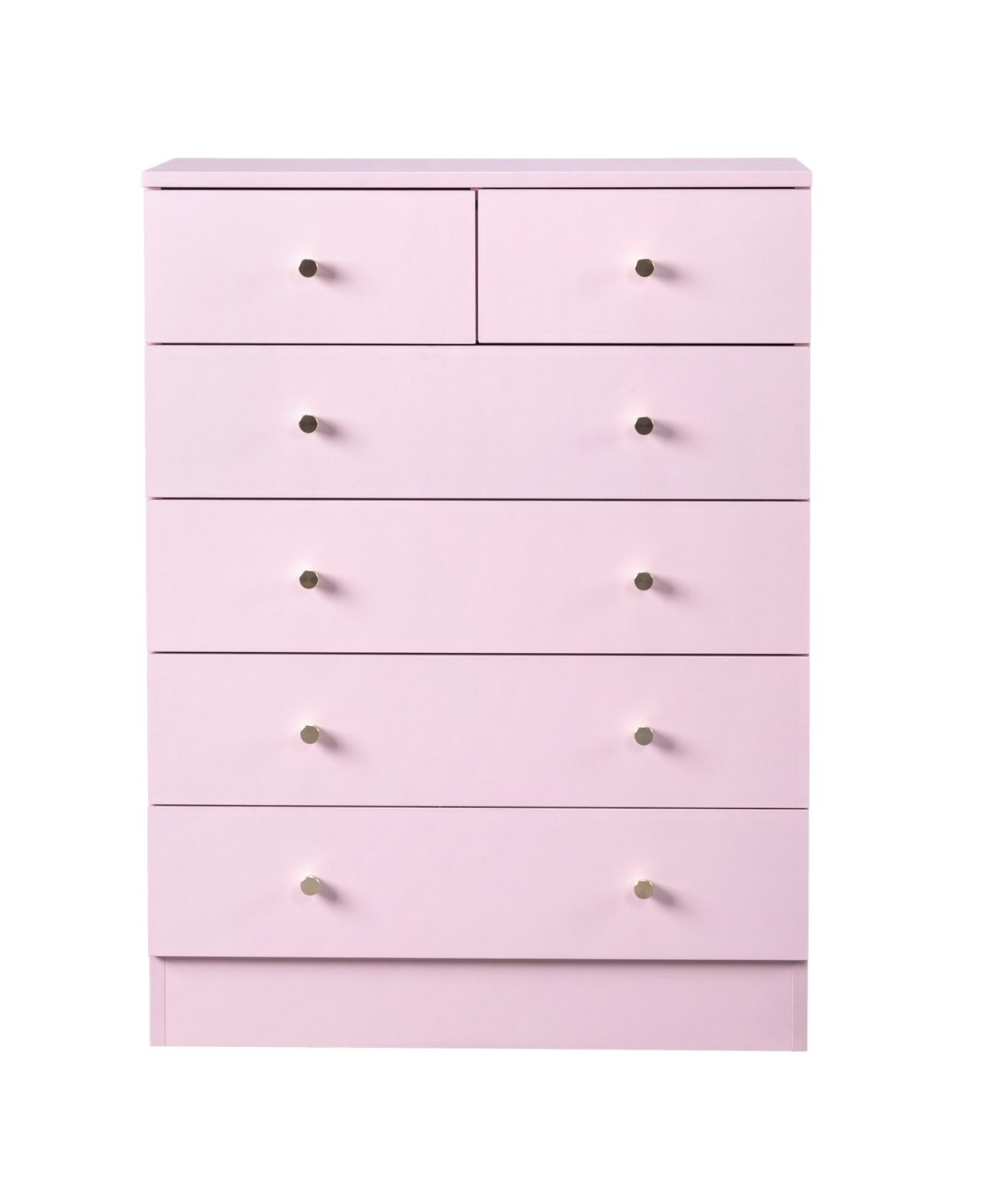 Slickblue Macaron 5-Tier 6-Drawer Storage Cabinet with Matte Gold Handles