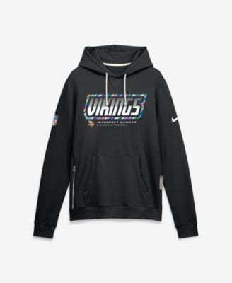 Men's Black Minnesota Vikings 2026 NFL Cruical Catch Sideline Dri-Fit Pullover Hoodie