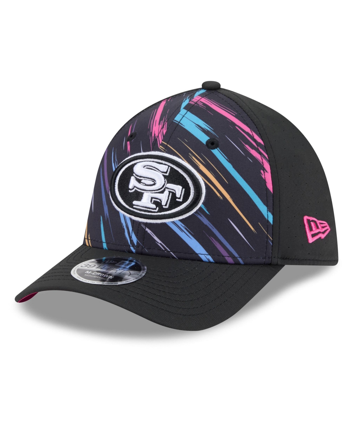 New Era Men's Black San Francisco 49ers 2026 Nfl Cruical Catch 39THIRTY M-Crown Stretch Hat