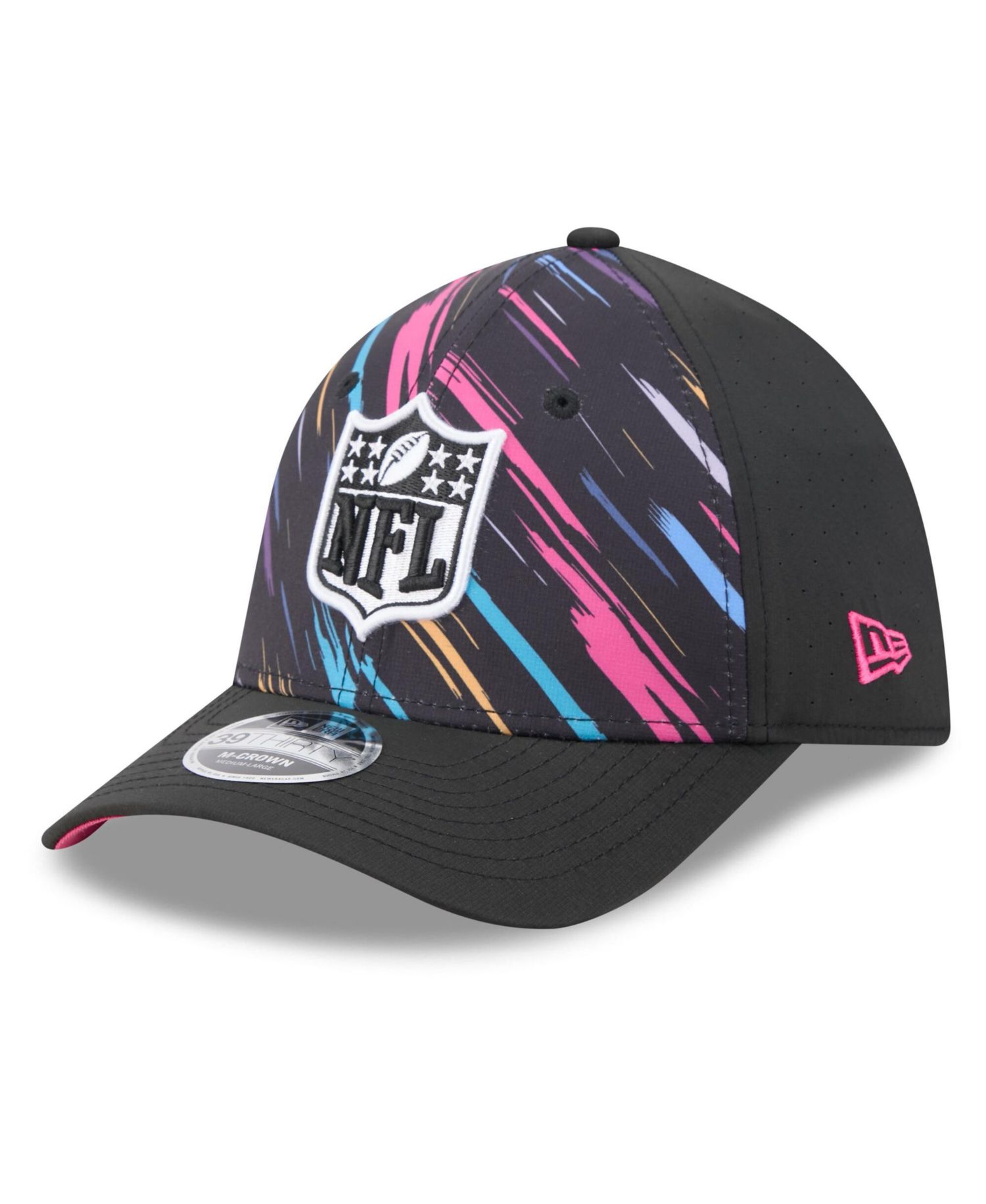 Men's Black Shield Merchandise 2026 NFL Cruical Catch 39THIRTY M-Crown Stretch Hat