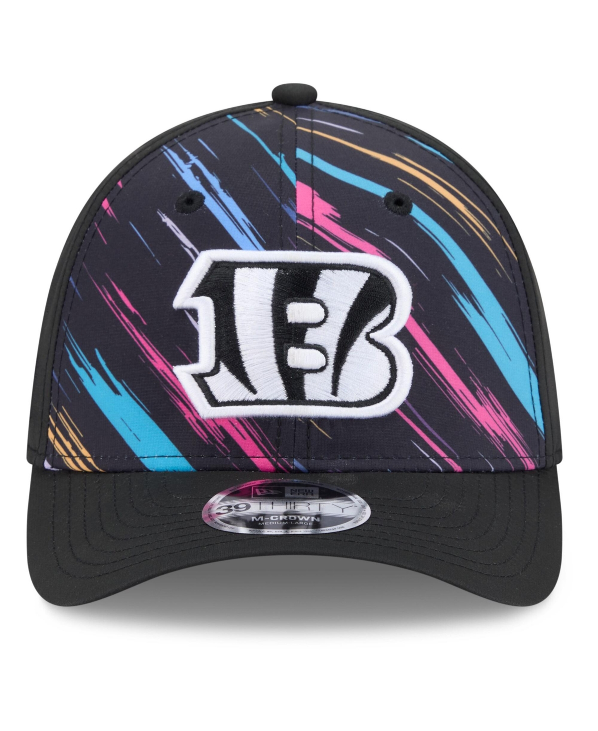 New Era Men's Black Cincinnati Bengals 2026 Nfl Cruical Catch 39THIRTY M-Crown Stretch Hat