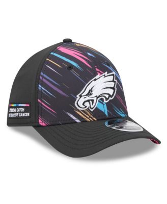 Men's Black Philadelphia Eagles 2026 NFL Cruical Catch 39THIRTY M-Crown Stretch Hat