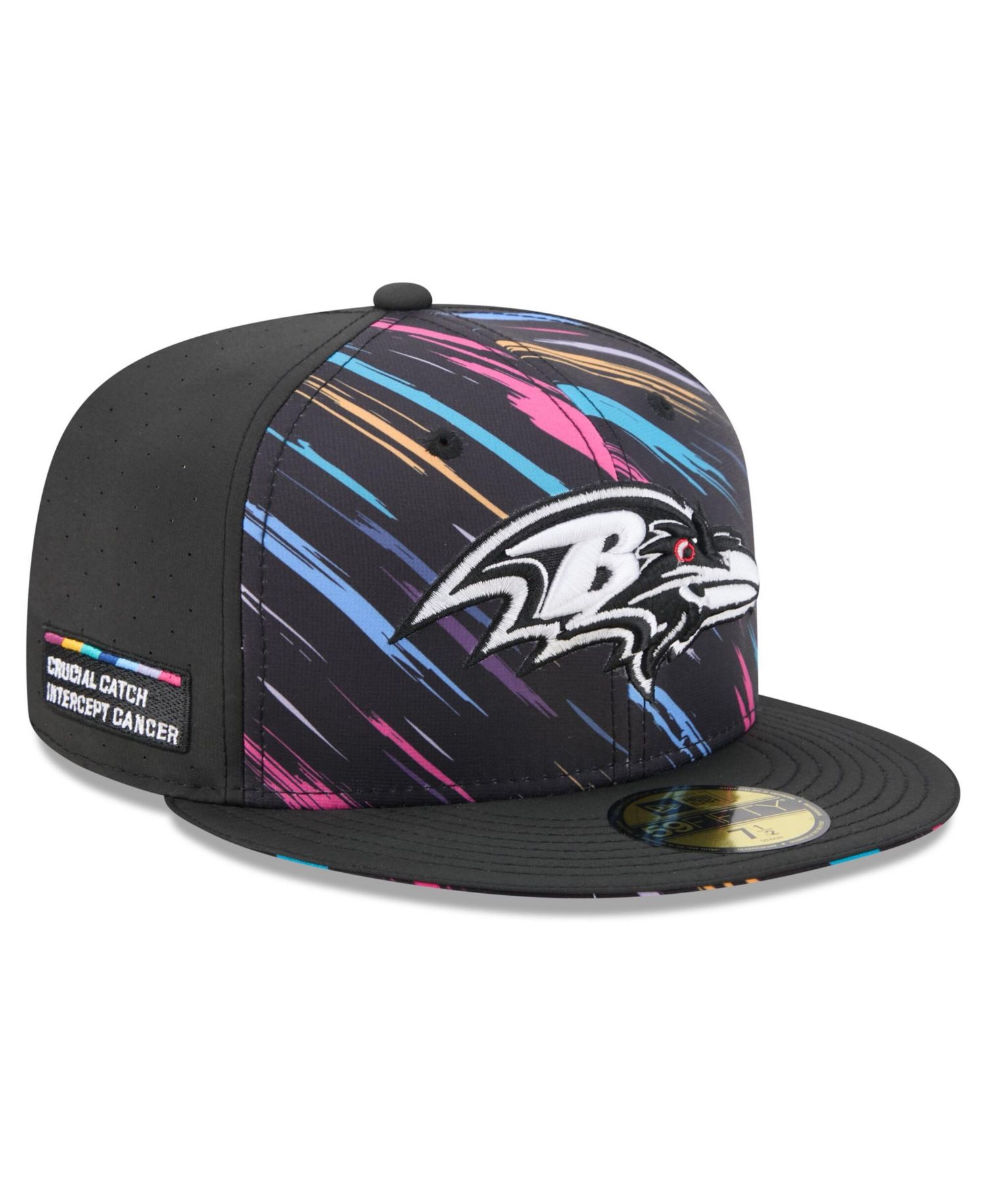 Men's Black Baltimore Ravens 2026 NFL Cruical Catch 59FIFTY Fitted Hat