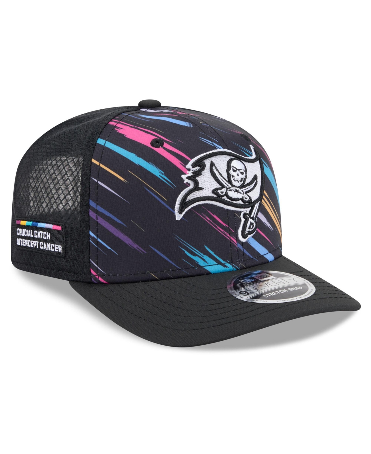 New Era Men's Black Tampa Bay Buccaneers 2026 Nfl Cruical Catch 9SEVENTY Adjustable Trucker Hat - Black