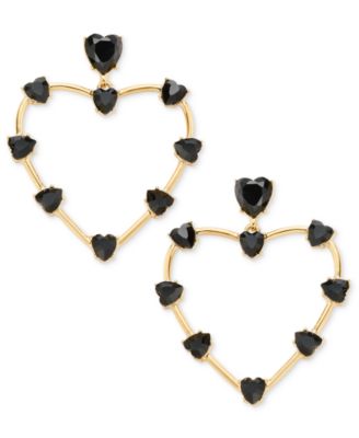 Crystal Heart Drop Earrings
