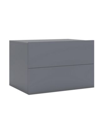 Floating Wall Mounted Nightstand with 2 Storage Drawers for Bedroom
