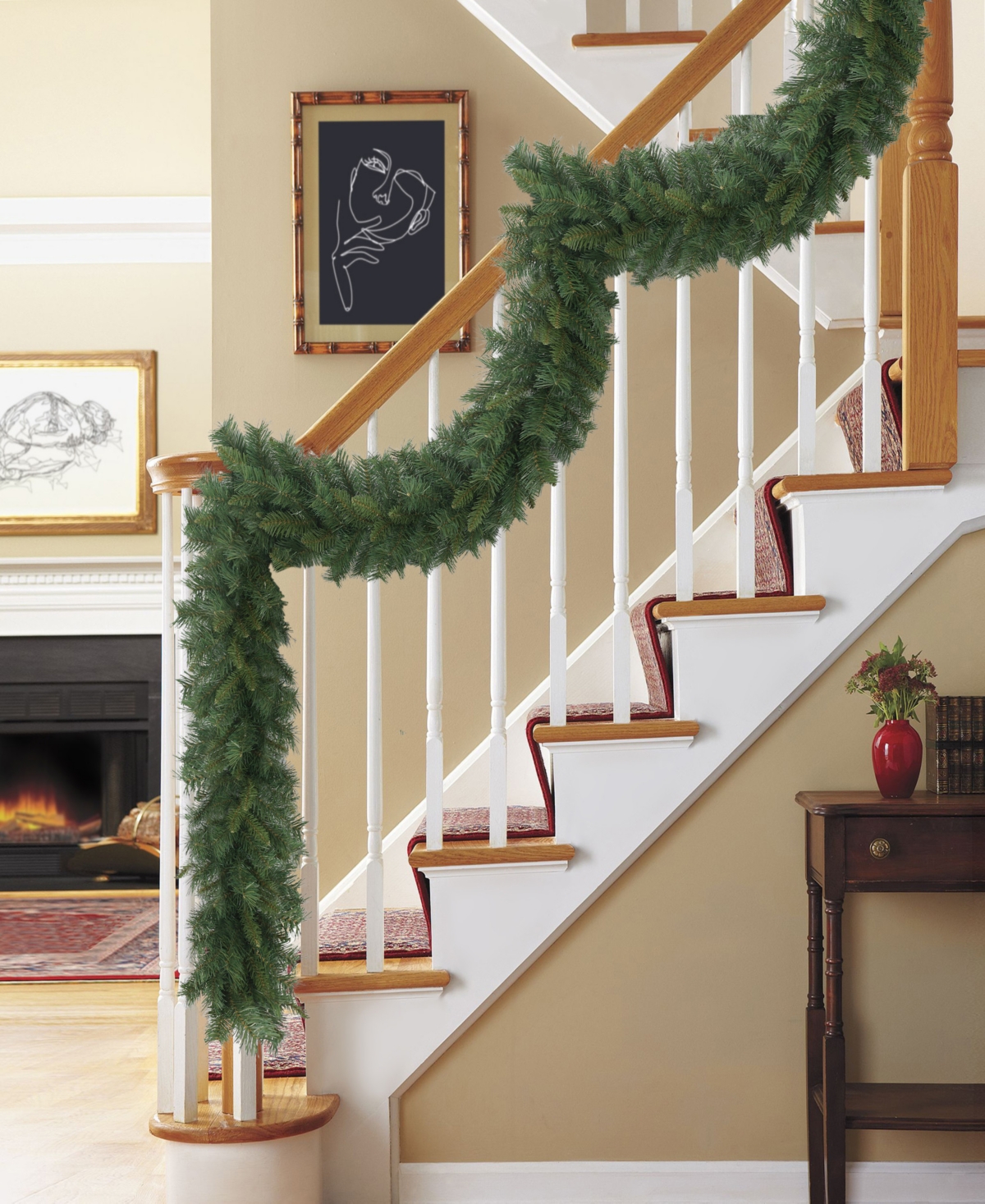 Puleo International 9' Round Valley Pine Garland