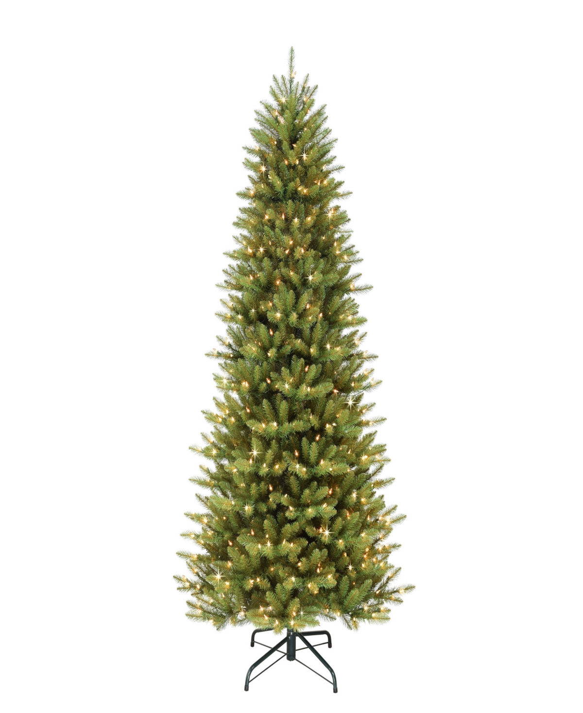 Puleo International 10' Pre-Lit Slim Fraser Fir Christmas Tree