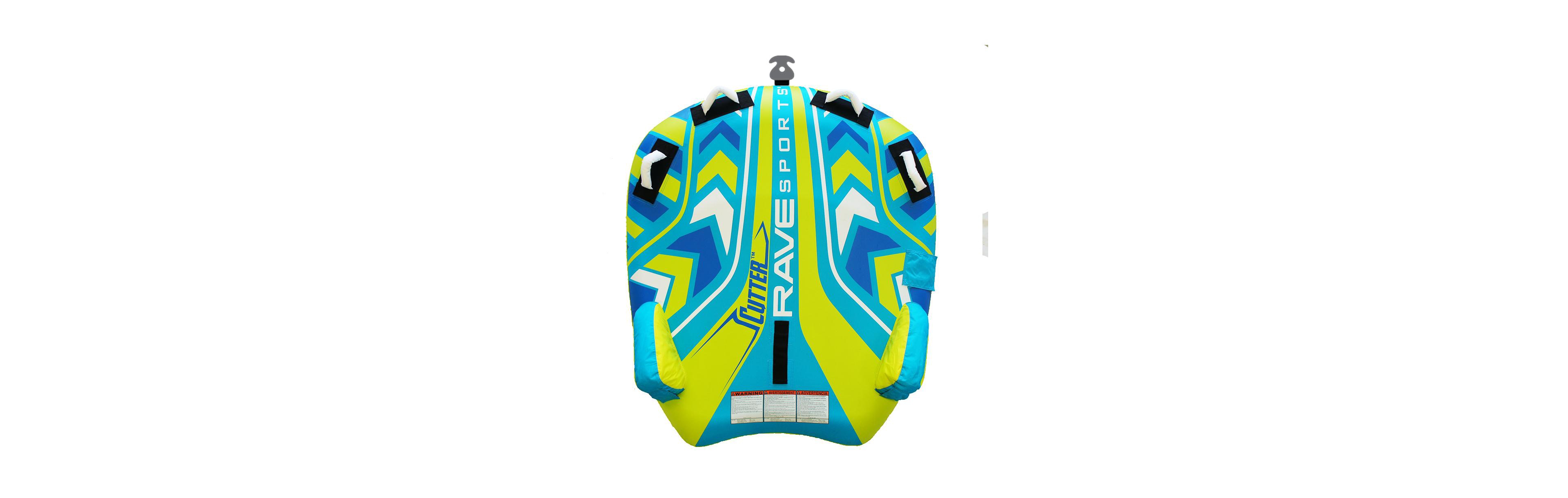 Rave Cutter 2-Rider Tapered Inflatable Towable Tube, Ages 12+